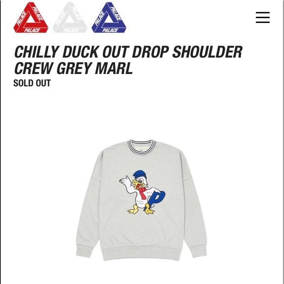 Palace Chilly Duck Out Drop Shoulder Crewneck - Picture 3 of 10